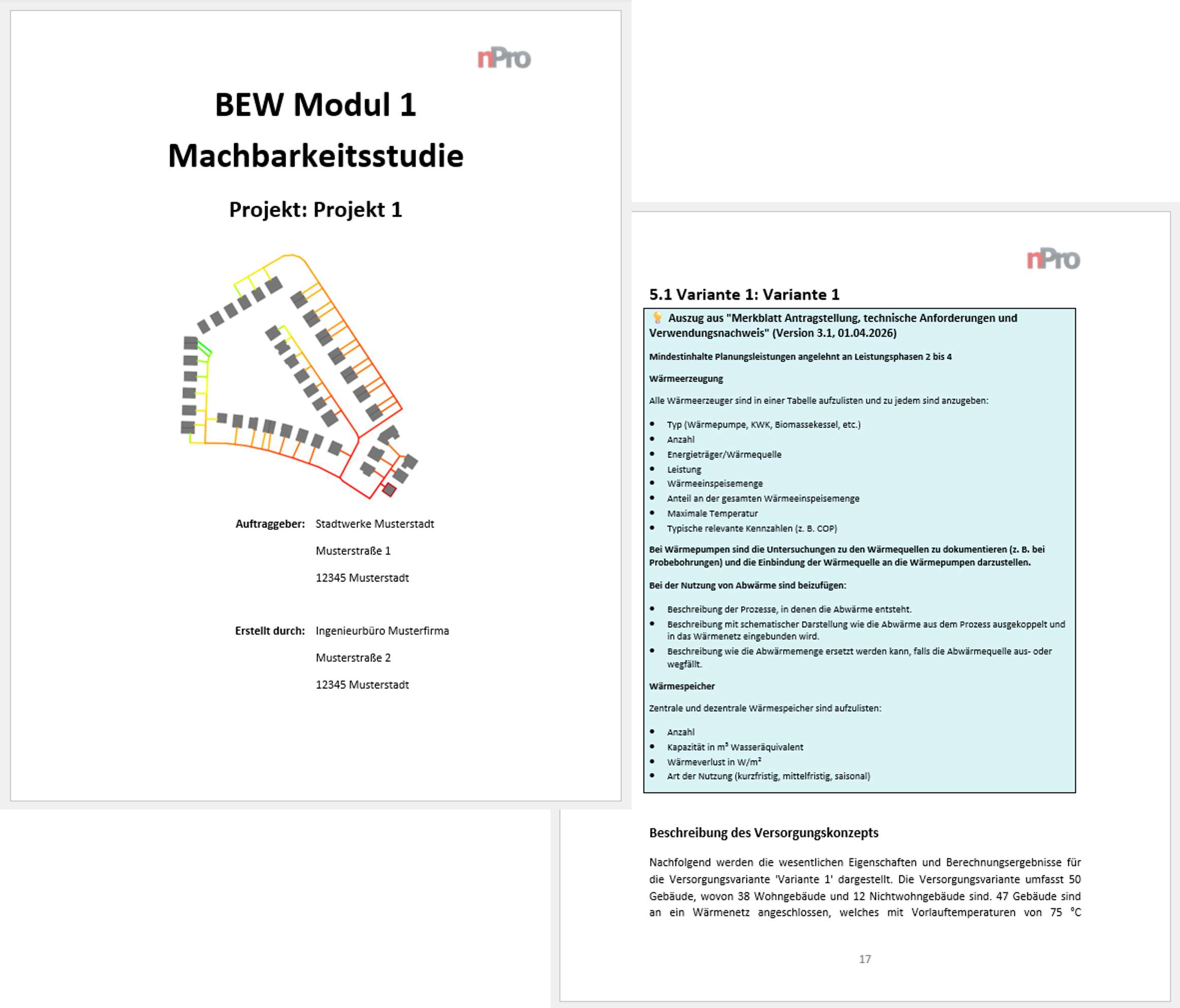 Bericht BEW Modul 1 Machbarkeitsstudie nPro