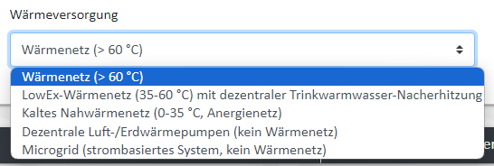 Wärmenetztypen