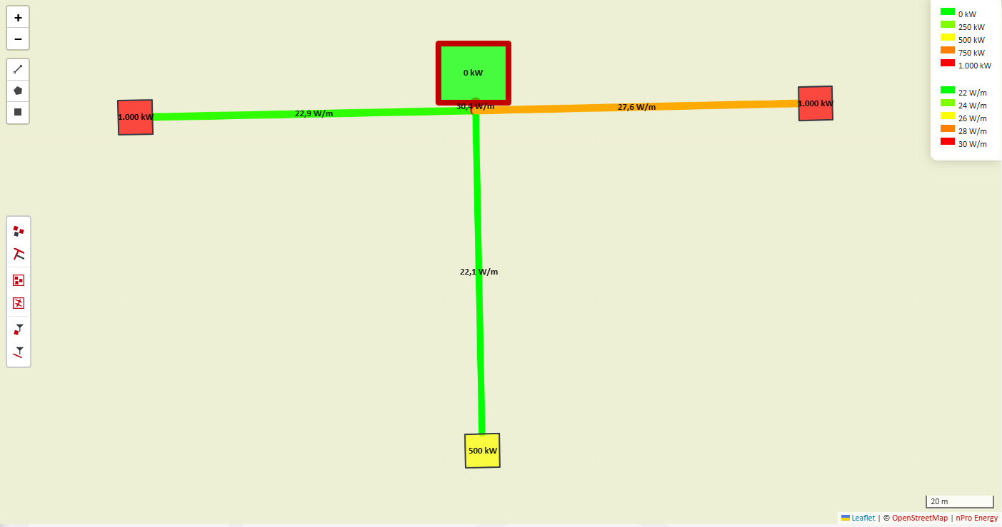 Representation of the district heating network in nPro